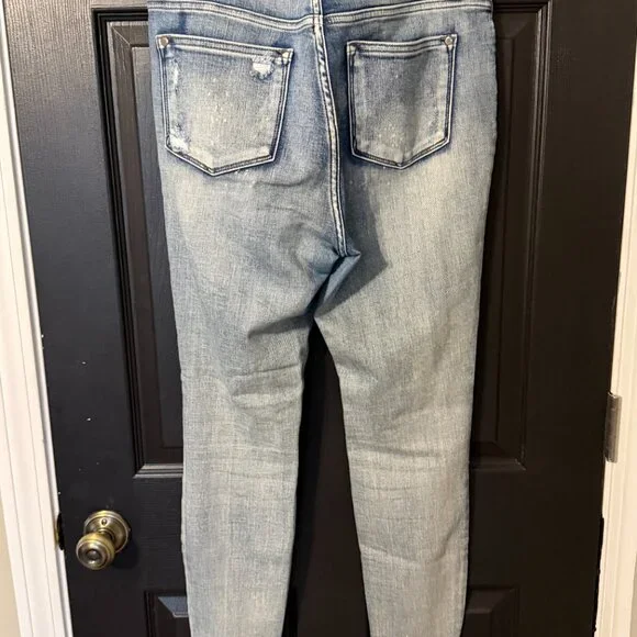 Judy Blue Womens Stretch Skinny Jeans Distressed Buttonfly Size 7/28 - Picture 3 of 3